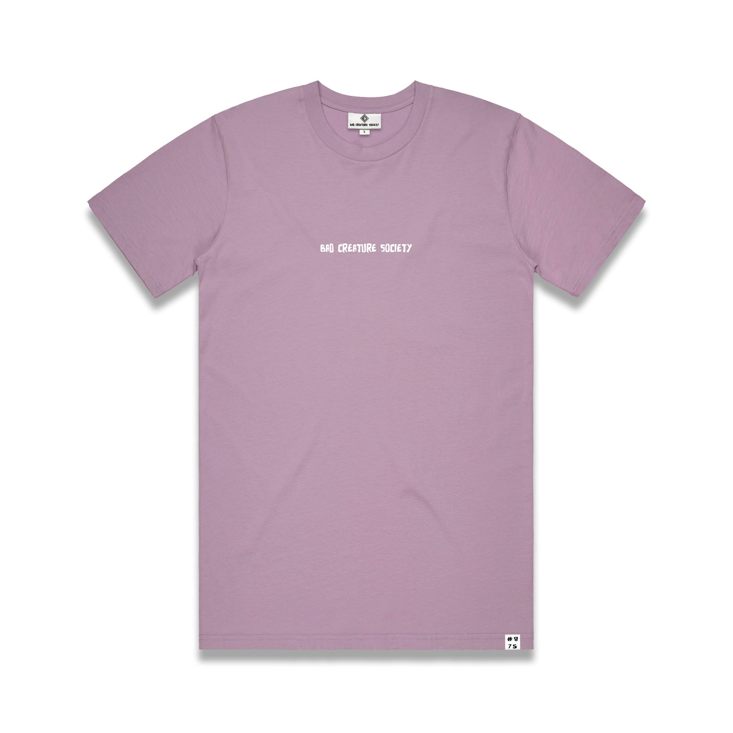 'Bad Creature Society' Minimal T-Shirt - Lilac