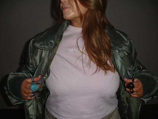 'Bad Creature Society' x 'Team Breast Friends' Minimal T-Shirt - Pink