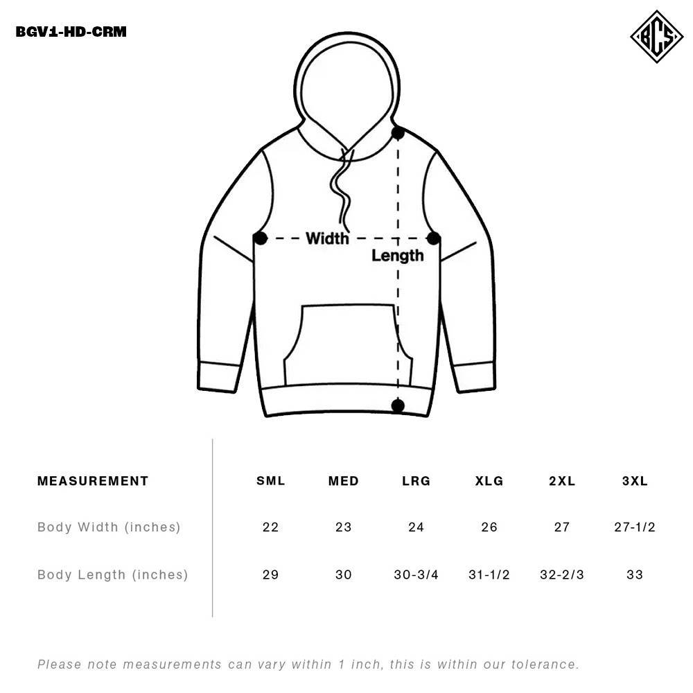 'Stacked' Logo Cream Hoodie