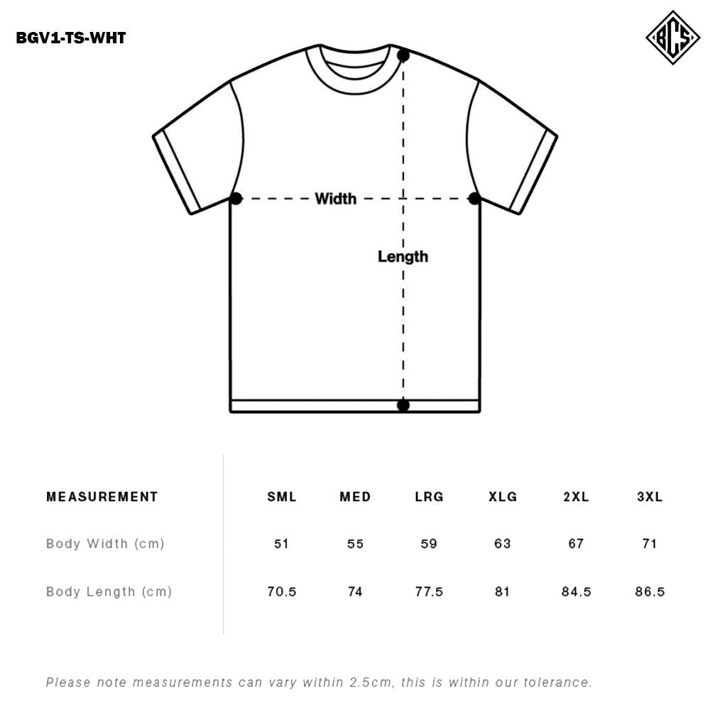 'Bad Creature Society' Minimal T-Shirt - White