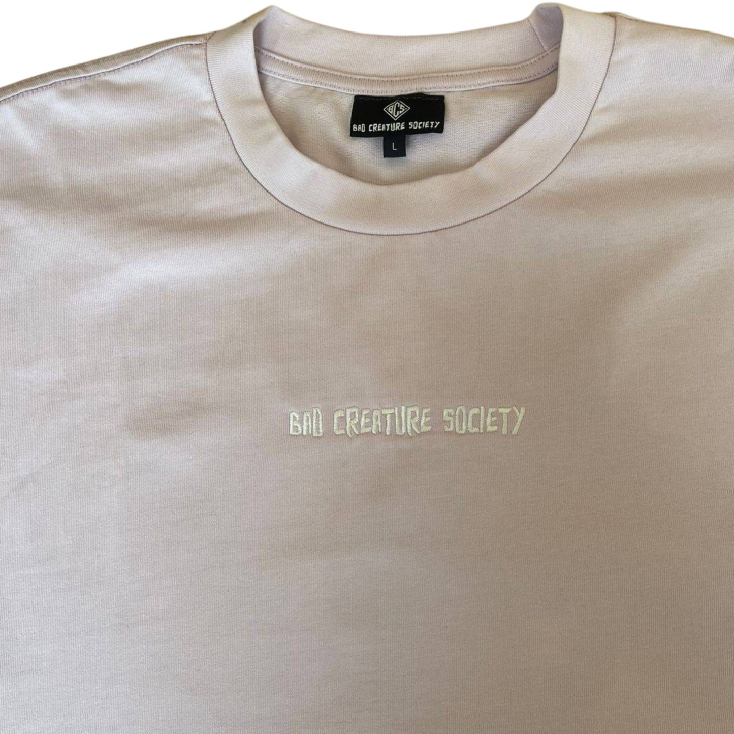 'Bad Creature Society' x 'Team Breast Friends' Minimal T-Shirt - Pink