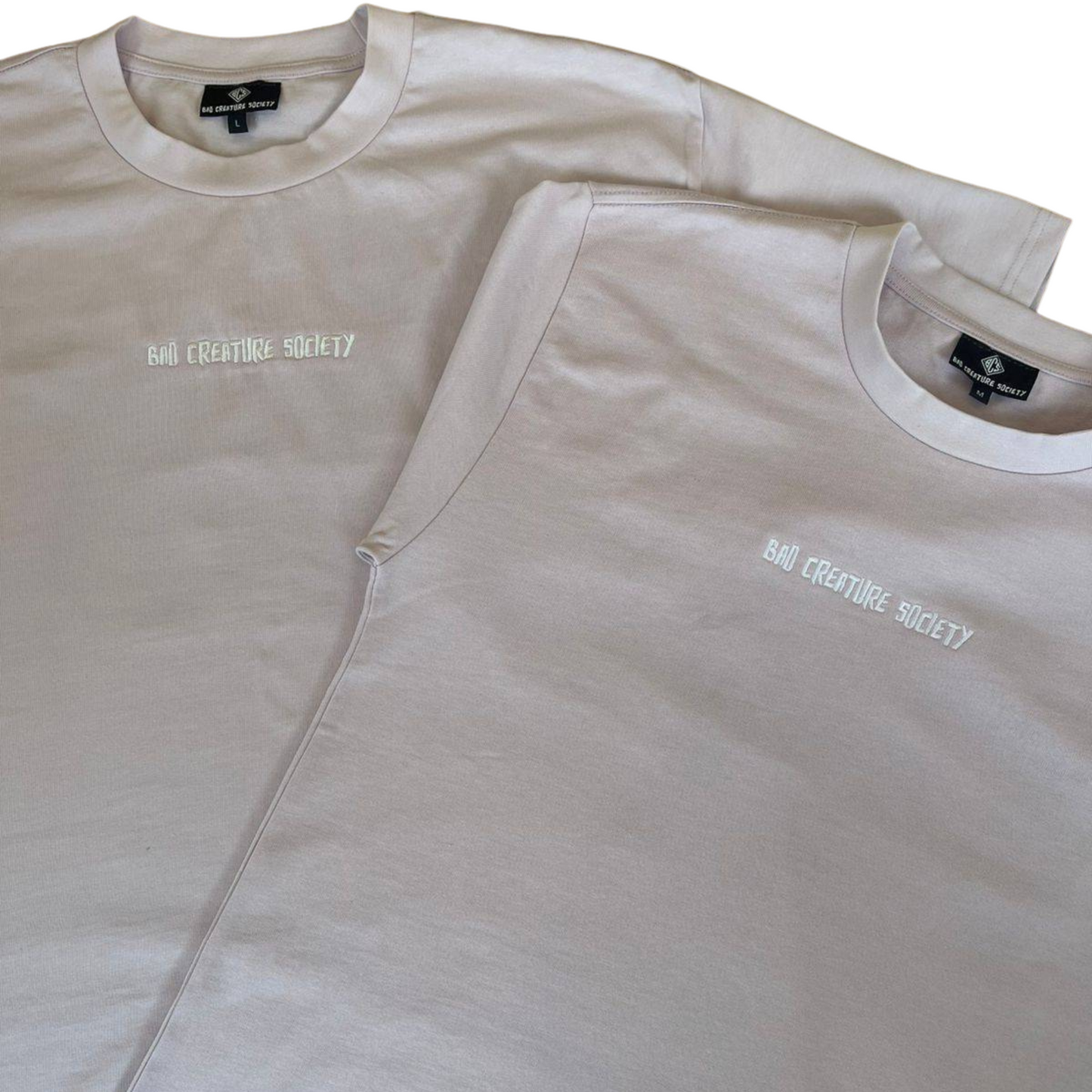 'Bad Creature Society' x 'Team Breast Friends' Minimal T-Shirt - Pink