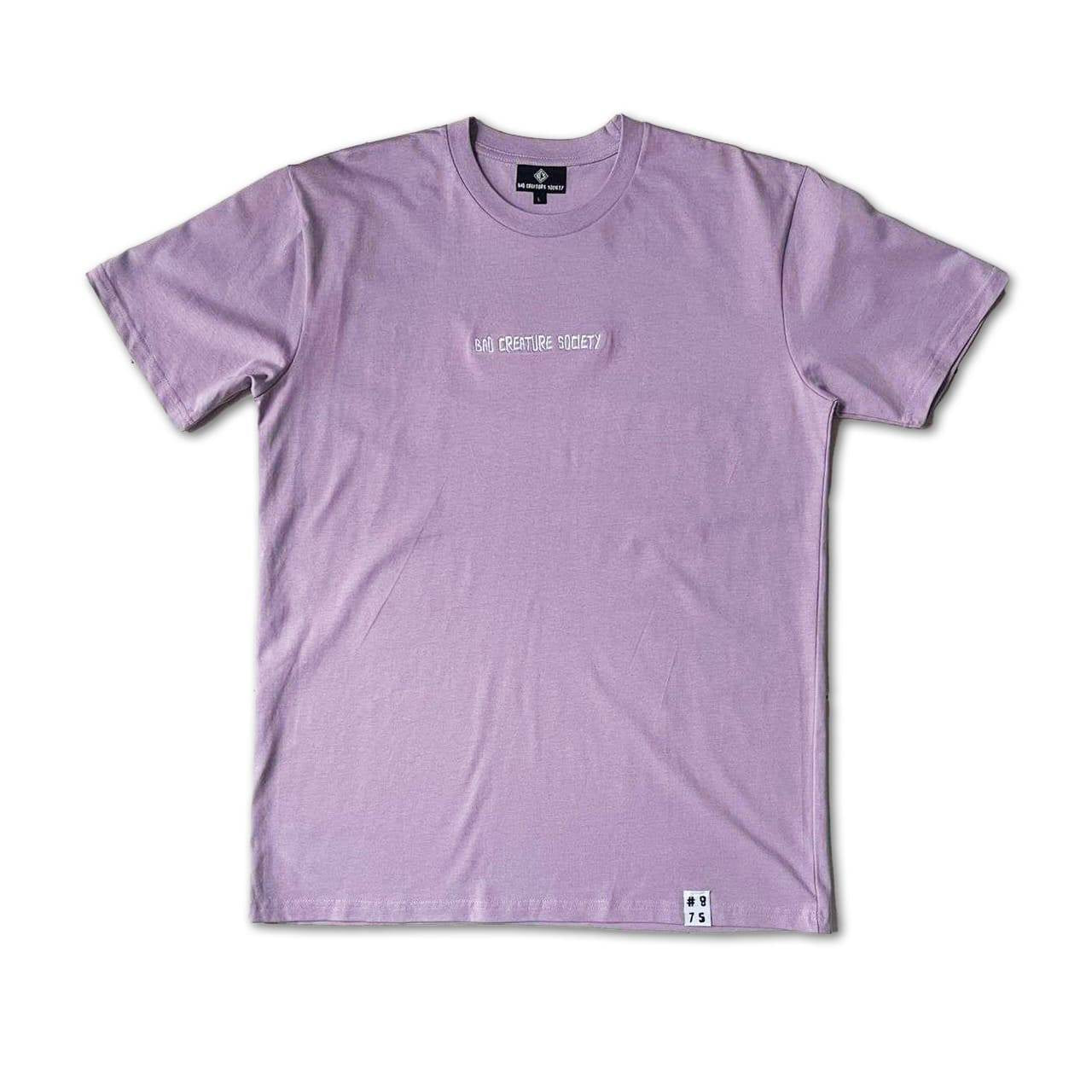 'Bad Creature Society' Minimal T-Shirt - Lilac