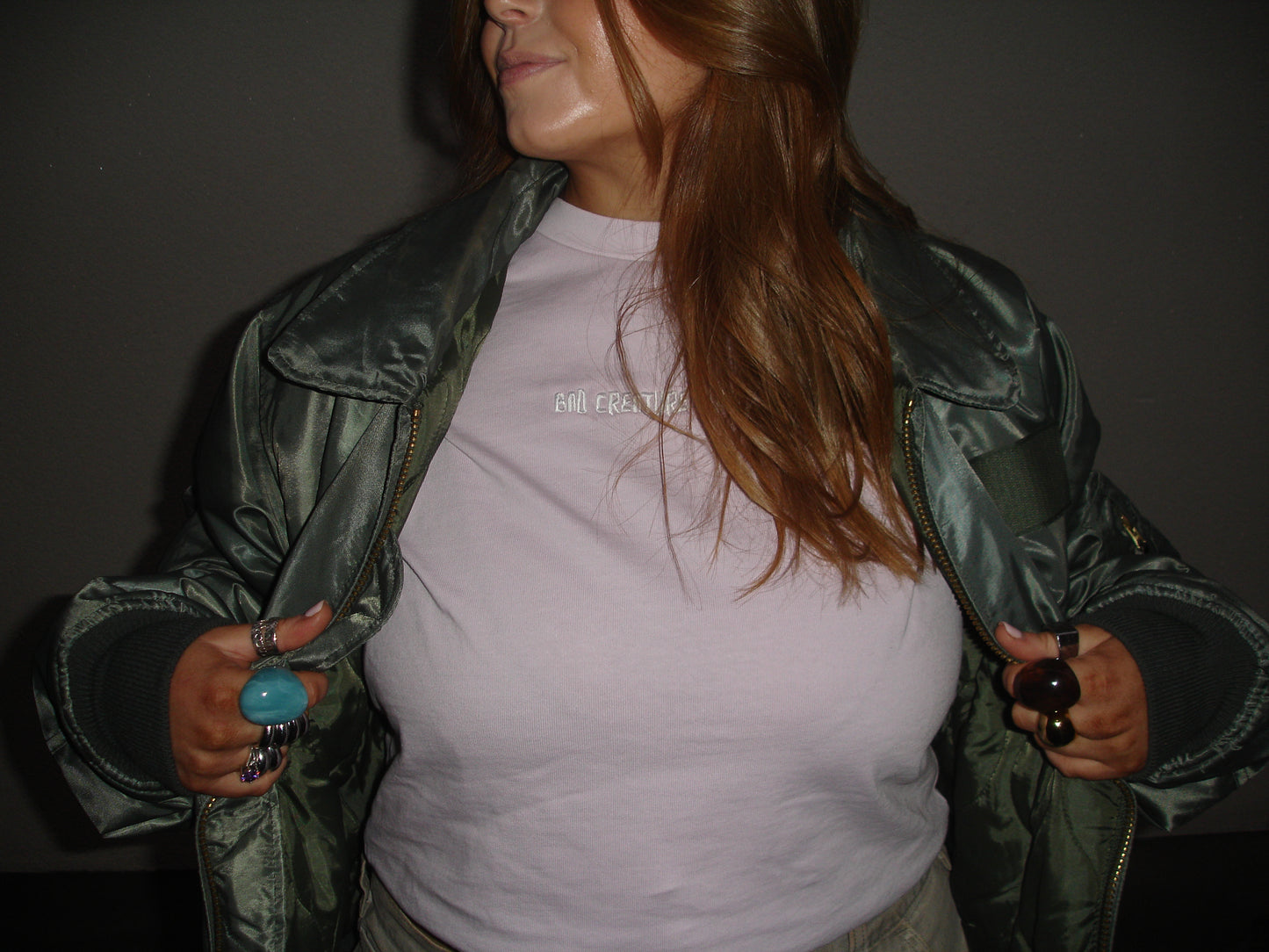 'Bad Creature Society' x 'Team Breast Friends' Minimal T-Shirt - Pink