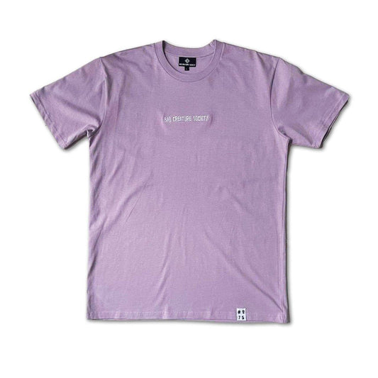 'Bad Creature Society' Minimal T-Shirt - Lilac